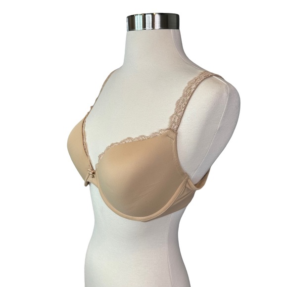 Soma Embraceable Push Up Lace Trim Bra Womens Wired Full Coverage Nude 36C - Picture 7 of 7